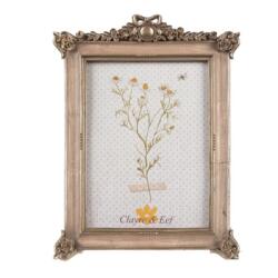 Clayre & Eef Barna-arany színű sarokdíszes, masnis képkeret - szep-otthon - 7 790 Ft