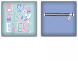  Peppa malac Best Day párna, díszpárna levehető huzattal 35x35 cm Velúr (AYM072709) - oliviashop