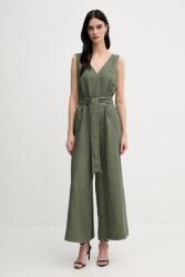 United Colors of Benetton vászon kezeslábas zöld, v-nyakú, 4AGHDT00E - zöld L