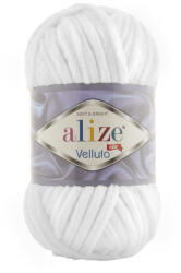 alize velluto plüss, zsenília fonal 055 - Fehér