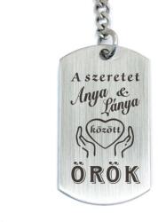 R. M. ékszer Szeretet anya és lánya közt acél medálos kulcstartó (13215-RM-D)