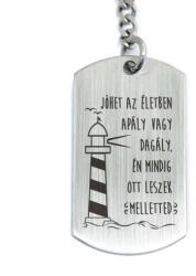 R.M. ékszer Jöhet apály vagy dagály, mindig melletted leszek - acél kulcstartó (14098-RM-DN)