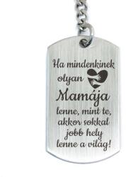 R. M. ékszer Olyan Mamája lenne acél medálos kulcstartó (15955RMS)
