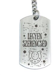 R. M. ékszer Legyen szerencséd acél medálos kulcstartó (13242-RM-D)