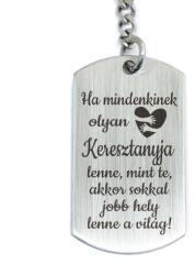 R. M. ékszer Olyan Keresztanyja lenne acél medálos kulcstartó (15951RMS)