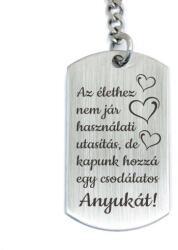 R. M. ékszer Csodálatos Anyukát acél medálos kulcstartó (15977RMT)