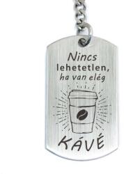 R.M. ékszer Nincs lehetetlen, ha van elég kávé - vicces acél kulcstartó (13917-RM-D)