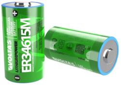 Volta's 3.6V lítium D góliát elem Voltas 14500mAh ER34615M, nagyáramú