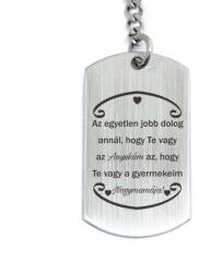 R.M. ékszer Te vagy az Anyukám és Nagymama acél kulcstartó - téglalap, gyermekeim (15890RMS)