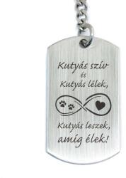 R. M. ékszer Kutya szív acél medálos kulcstartó (13406-RM-D)