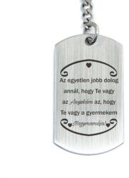 R.M. ékszer Te vagy az Anyukám és Nagymama acél kulcstartó - téglalap, gyermekem (15889RMS)