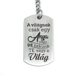 R. M. ékszer A világnak csak egy anya vagy acél medálos kulcstartó (13448-RM-D)
