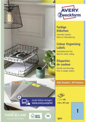 AVERY univerzális címke - kék 210x297mm (3471)