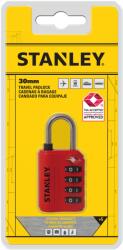 Stanley License Stanley 4 számjegyű biztonsági TSA lakat piros 30mm (S742-058)