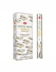 HEM Füstölő - Fehér Zsálya és Vanília (White Sage Vanilla)