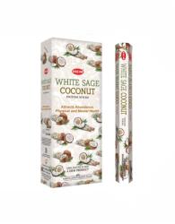HEM Füstölő - Fehér Zsálya és Kókuszdió (White Sage Coconut)