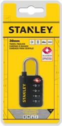 Stanley License Stanley 4 számjegyű biztonsági TSA lakat fekete 30mm (S742-057)