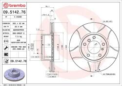BREMBO Disc frana BREMBO XTRA LINE - Max 09.5142. 76 (09.5142.76)