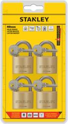 Stanley License Stanley Sárgaréz lakat, normál kengyellel 40mm 4 db-os csomag (S742-038)