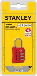 Stanley License Stanley 3 számjegyű biztonsági TSA lakat piros 30mm (S742-055)