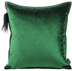 Takoy Fényes bársony díszpárnahuzat ROYAL kristállyal és tollal díszített bojttal-HF-396767