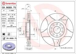BREMBO Disc frana BREMBO XTRA LINE - Max 09.8689. 75 (09.8689.75)