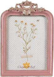Clayre & Eef Rama foto masa polirasina roz aurie 13x2x20 cm / 10x15 cm (2F1103)