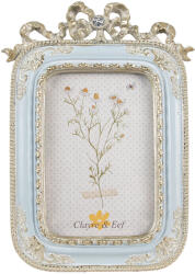 Clayre & Eef Rama foto masa polirasina albastra aurie 17x2x24 cm / 10x15 cm (2F1119)