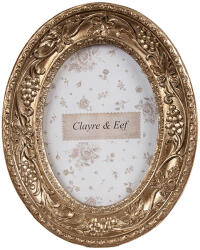 Clayre & Eef Rama foto masa, perete polirasina aurie 11x3x14 cm / 6x9 cm (2F1193)