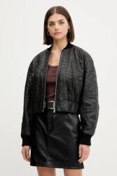 HUGO bőr bomberdzseki - fekete L