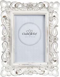 Clayre & Eef Rama foto masa, perete polirasina alba 17x2x22 cm / 10x15 cm (2F0499)