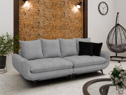MobAmbient Canapea extensibilă, design modern curbat și ladă de depozitare, gri - model WAVE II Canapea