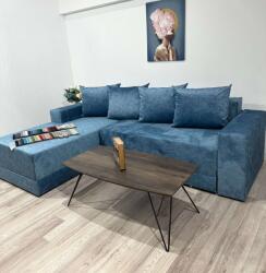 MobAmbient Colțar modern material pet friendly albastru - model AIDA