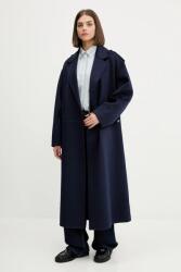 HUGO BOSS kabát gyapjú keverékből - sötétkék 34