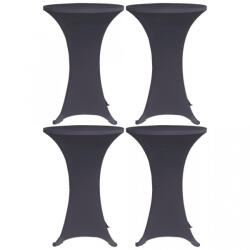 VidaXL Husă elastică pentru masă, 4 buc. , antracit, 80 cm (279086s)