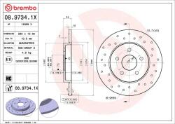 BREMBO Disc frana BREMBO XTRA LINE - Xtra 08.9734. 1X (08.9734.1X)