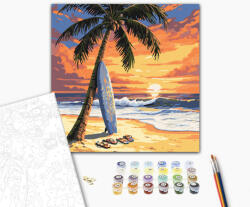 Alkotásutca Aranyhullám - Számfestő készlet kereten 40x40