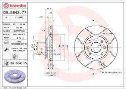 BREMBO Disc frana BREMBO XTRA LINE - Max 09.5843. 77 (09.5843.77)