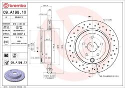 BREMBO Disc frana BREMBO XTRA LINE - Xtra 09. A198.1X (09.A198.1X)