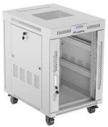 Lanberg Rack LANBERG Rack cabinet 19" free-standing 15U/600x800 (flat pack) with glass door lCD V2, grey (FF01-6815-12SL)