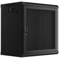 Lanberg Rack LANBERG Rack cabinet 19" wall-mount 12U/600x450 with perforated door (flat pack), black (WF01-6412-23B)