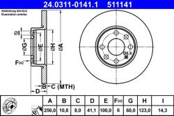 ATE Disc frana ATE PowerDisc 24.0311-0141.1 (24.0311-0141.1)