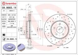 BREMBO Disc frana BREMBO XTRA LINE - Xtra 09.8665. 1X (09.8665.1X)