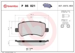 BREMBO set placute frana, frana disc BREMBO XTRA LINE P 86 021X (P 86 021X)