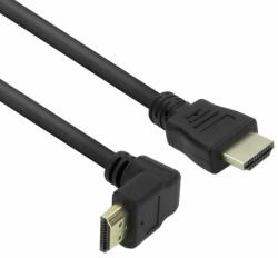 ACT Кабел ACT AK3676, от HDMI(м) към HDMI(м), 1m, черен, 4K@60Hz, ъглов (AK3676)
