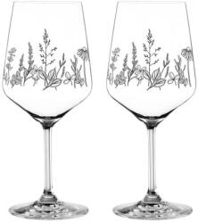  Nachtmann Tattoo fekete mintás borospohár szett 630ml 2db/cs - mindenamibar