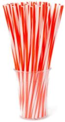  Bio PLA szívószál, lebomló és komposztálódó (fehér-piros csíkos 500 db/cs 6, 5 mm) - mindenamibar