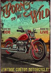  Retro - gift nagy táblakép motor dekoráció 27 cm x 39 cm