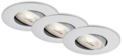 Briloner beépíthető LED mennyezeti lámpa 9 cm 5 W matt króm 3 db forgatható