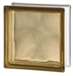  Üvegtégla felhő mintás barna 19 cm x 19 cm (SB12461)